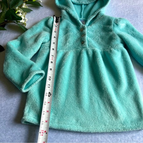 Carter’s Baby Girl 5T Hoodie Sweatshirt Teal - Picture 7 of 13